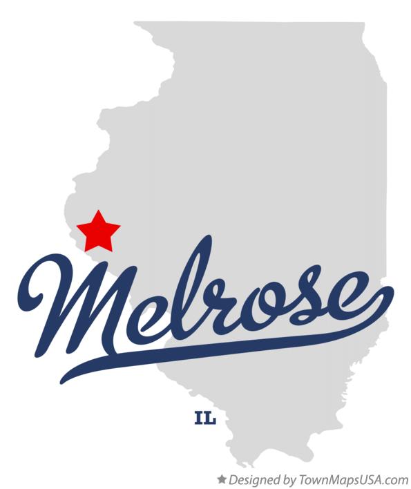 Map of Melrose Illinois IL