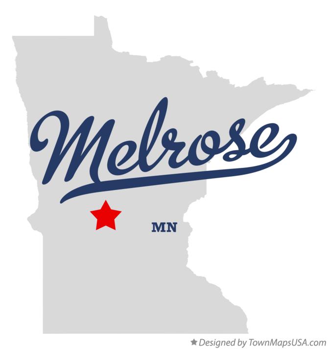 Map of Melrose Minnesota MN