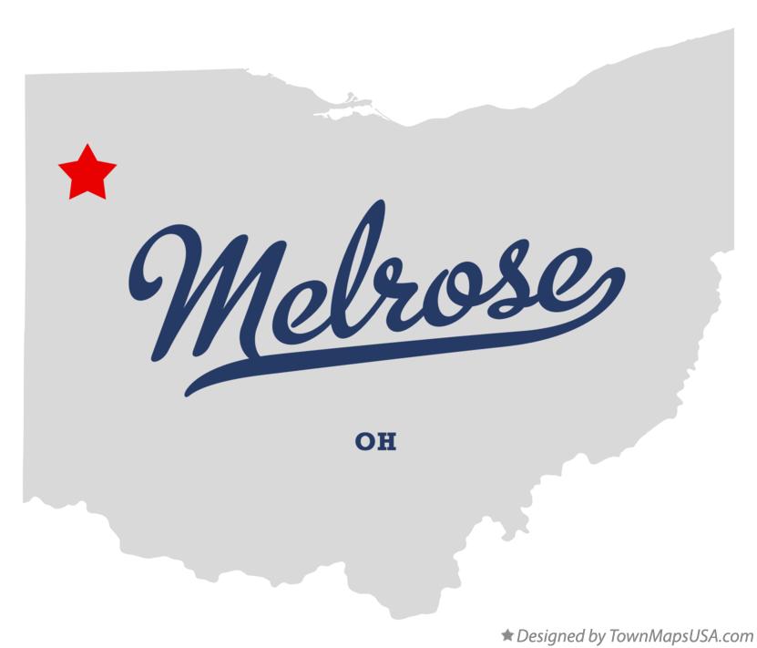 Map of Melrose Ohio OH