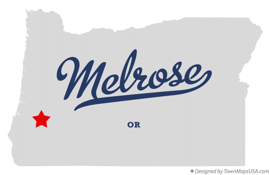 Map of Melrose Oregon OR