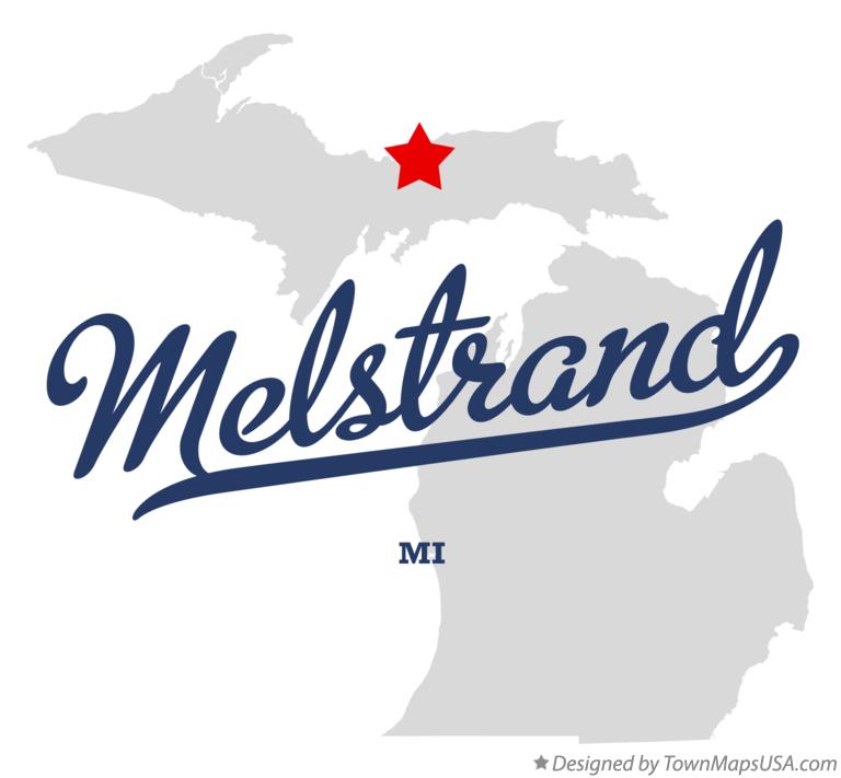Map of Melstrand Michigan MI