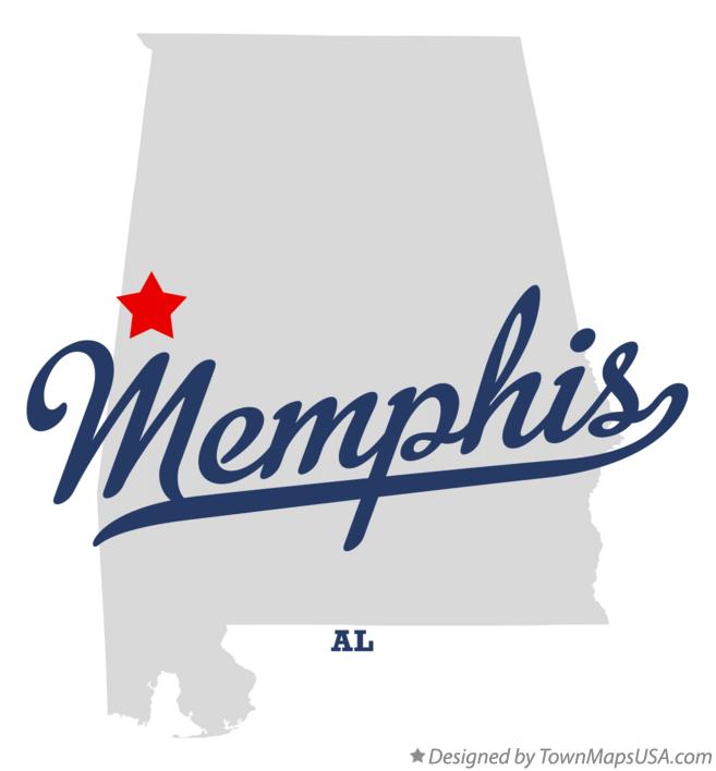 Map of Memphis Alabama AL