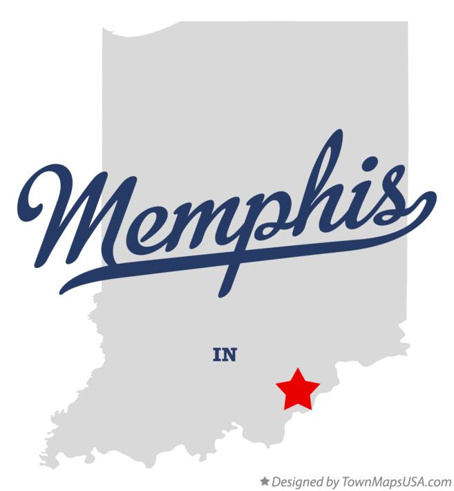 Map of Memphis Indiana IN