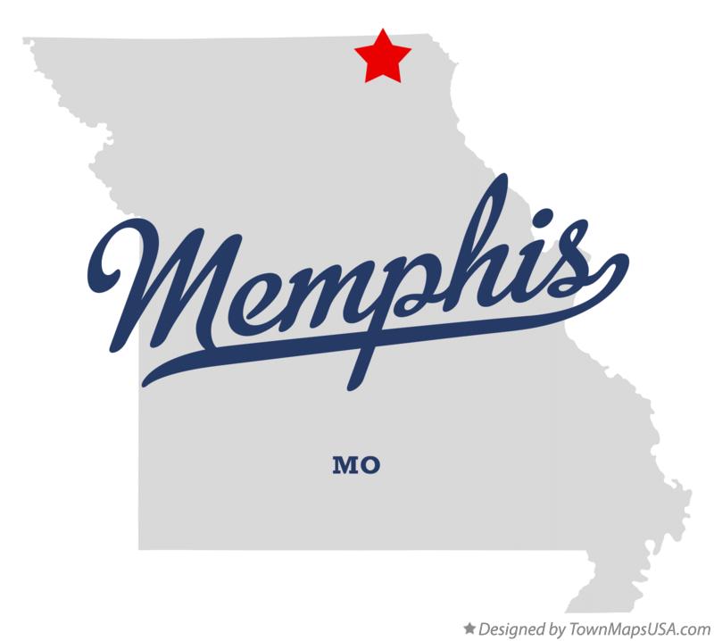 Map of Memphis Missouri MO