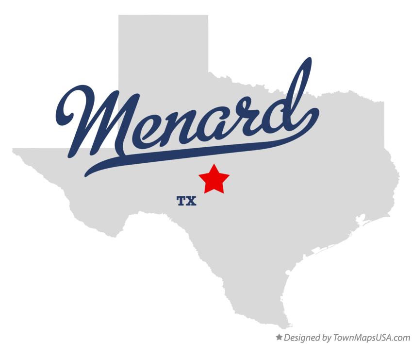 Map of Menard Texas TX