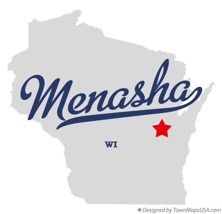 Map of Menasha Wisconsin WI