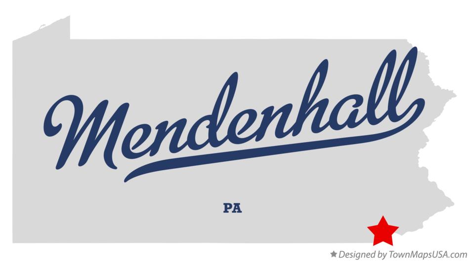 Map of Mendenhall Pennsylvania PA