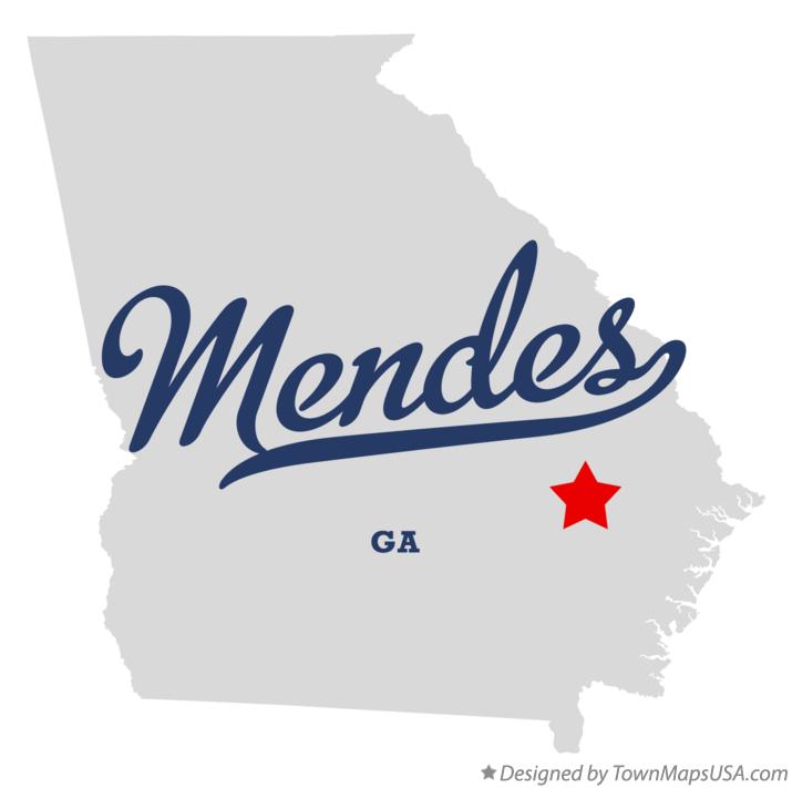 Map of Mendes Georgia GA