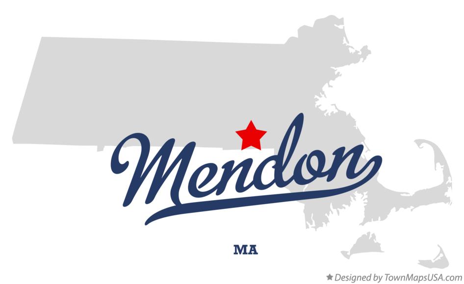 Map of Mendon Massachusetts MA