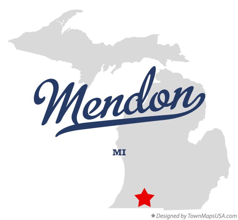 Map of Mendon Michigan MI