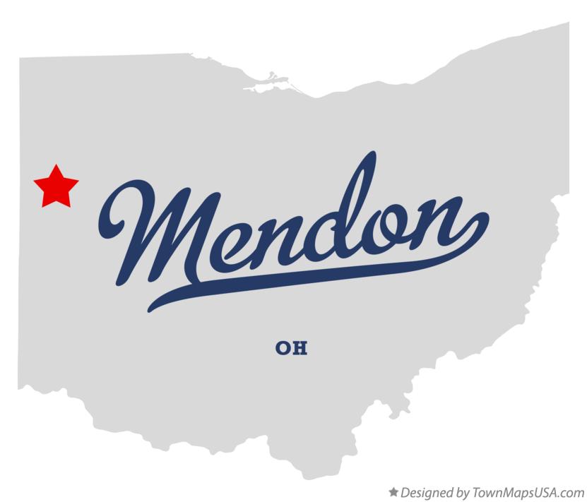 Map of Mendon Ohio OH