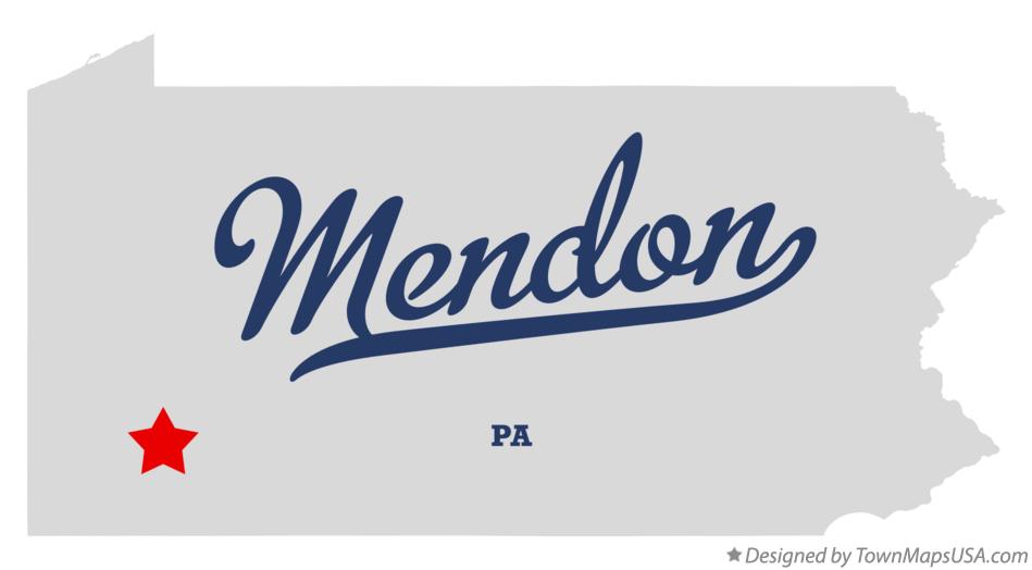 Map of Mendon Pennsylvania PA