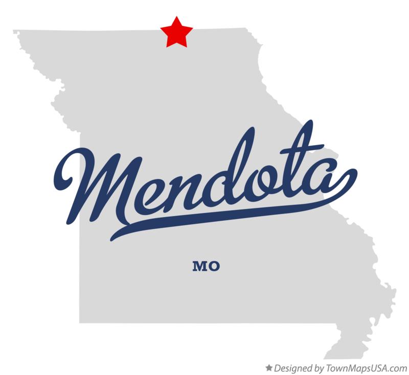 Map of Mendota Missouri MO
