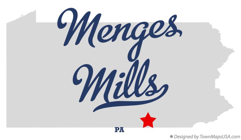 Map of Menges Mills Pennsylvania PA