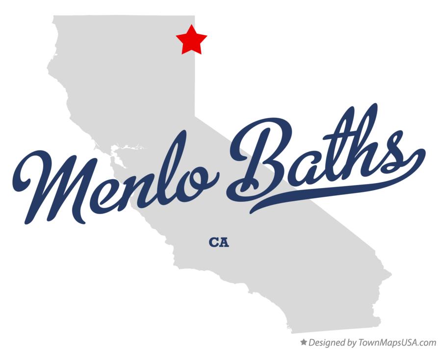 Map of Menlo Baths California CA