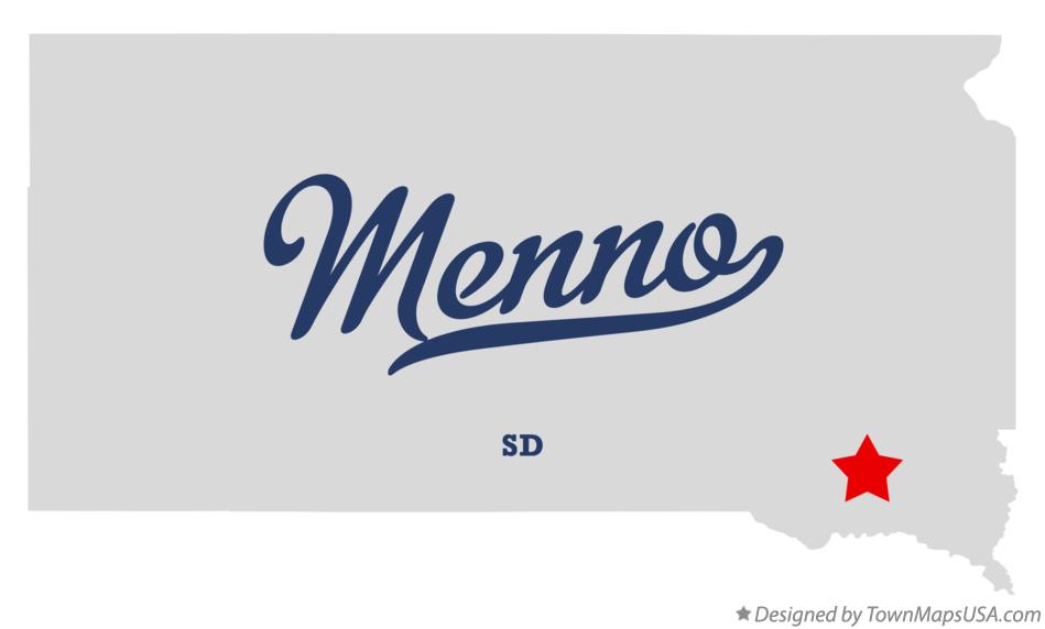 Map of Menno South Dakota SD