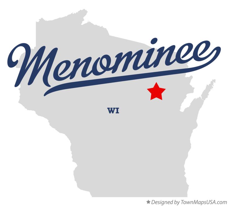 Map of Menominee Wisconsin WI