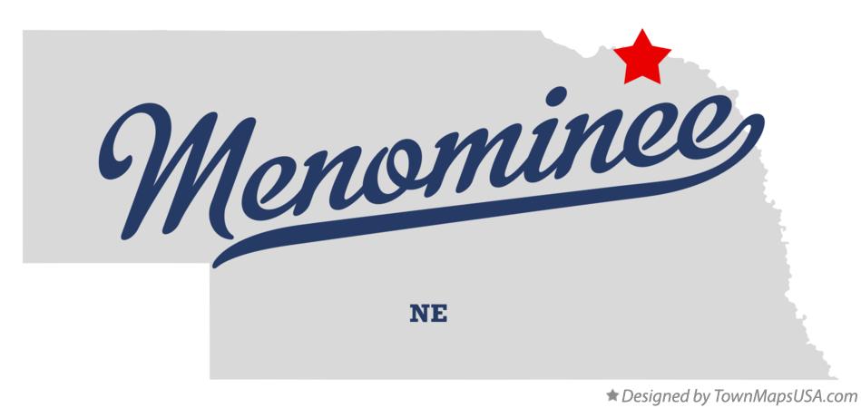 Map of Menominee Nebraska NE