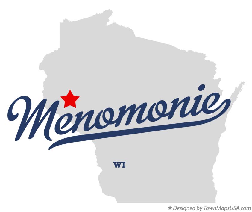 Map of Menomonie Wisconsin WI