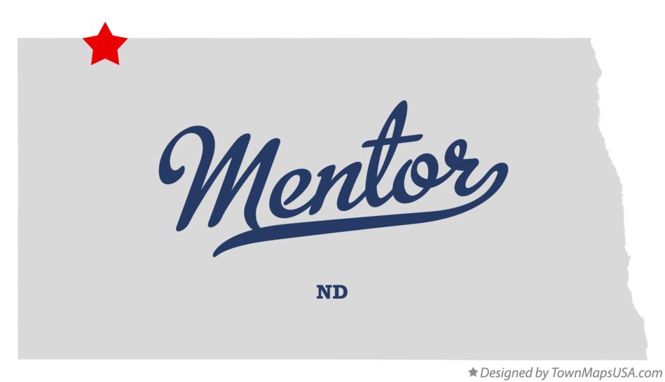 Map of Mentor North Dakota ND