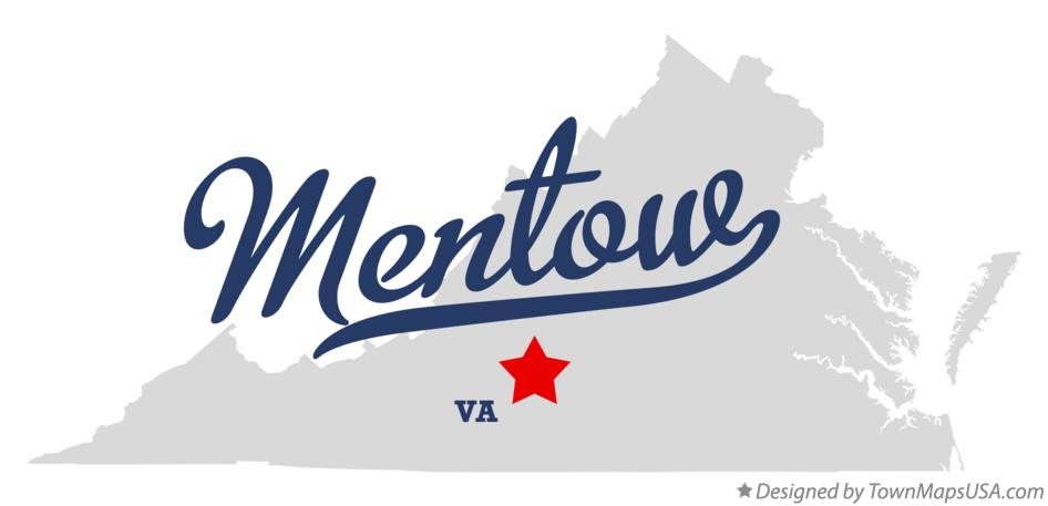 Map of Mentow Virginia VA