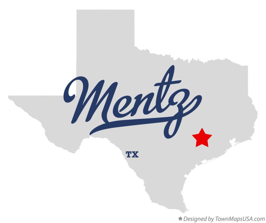 Map of Mentz Texas TX