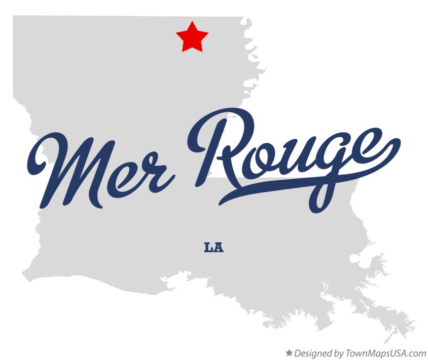 Map of Mer Rouge Louisiana LA