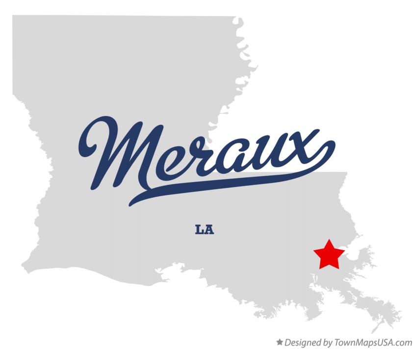 Map of Meraux Louisiana LA