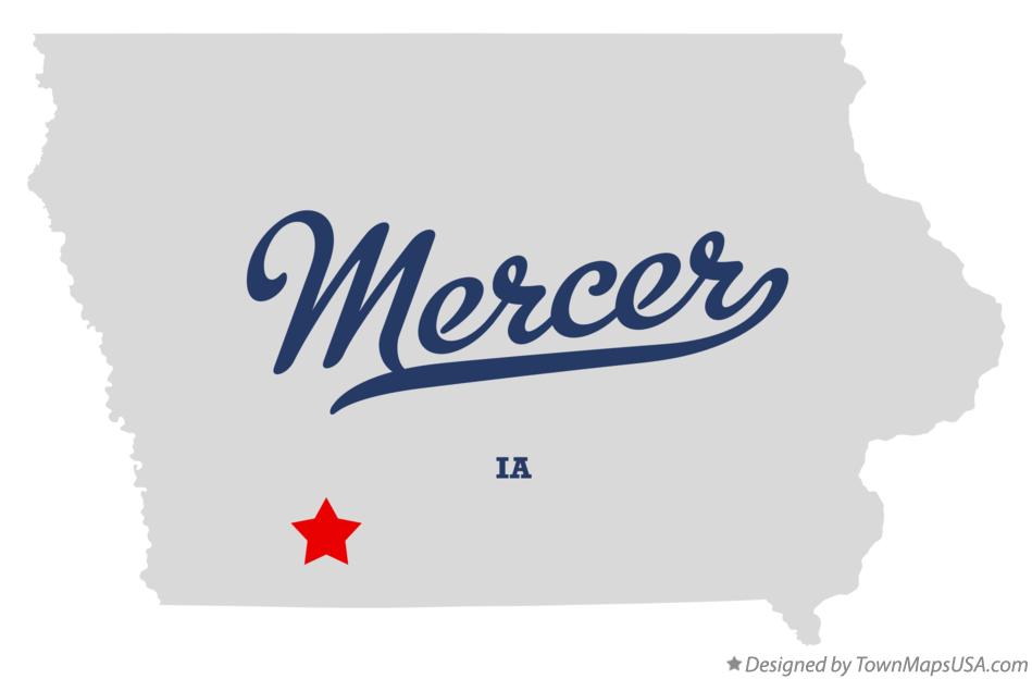Map of Mercer Iowa IA