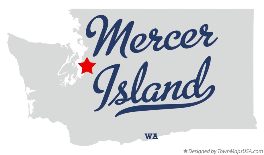 Map of Mercer Island Washington WA