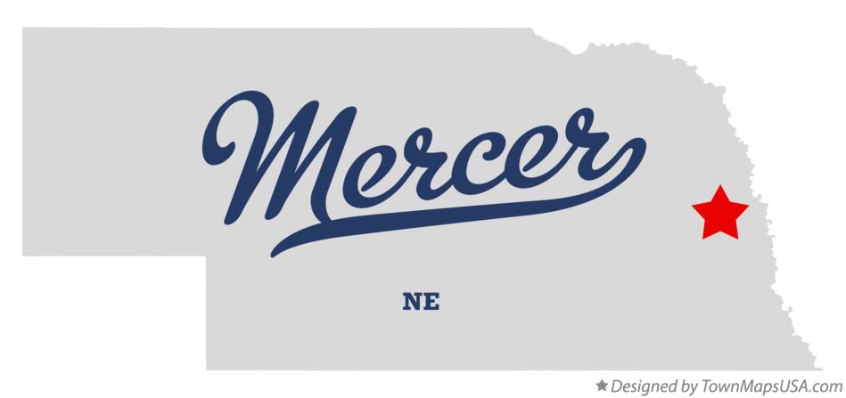 Map of Mercer Nebraska NE