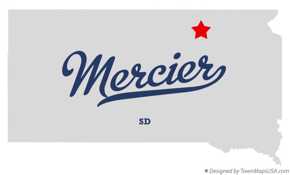 Map of Mercier South Dakota SD