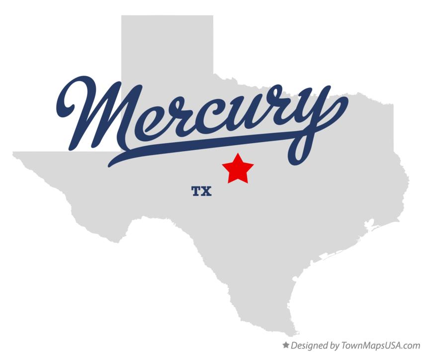 Map of Mercury Texas TX