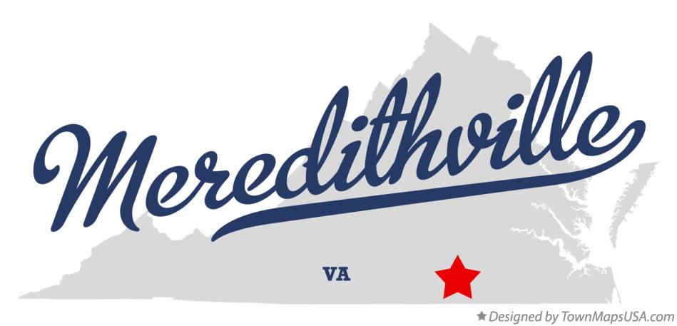 Map of Meredithville Virginia VA