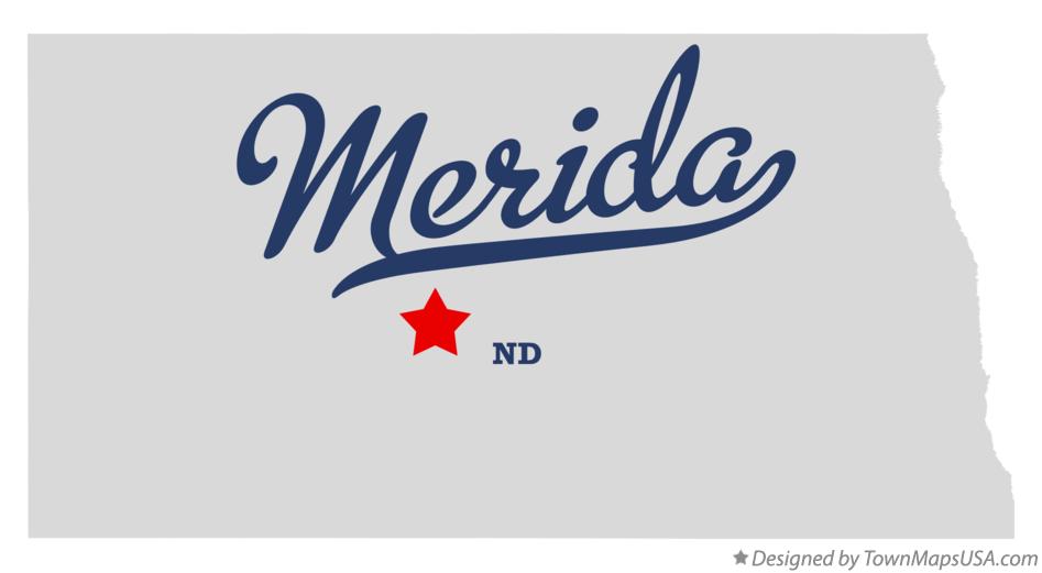 Map of Merida North Dakota ND