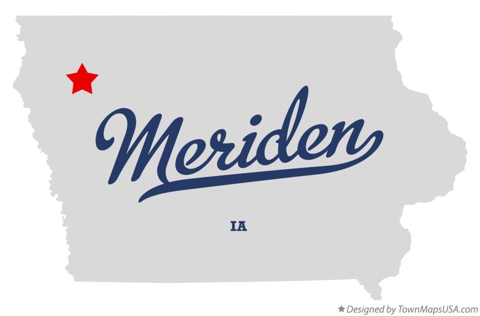 Map of Meriden Iowa IA