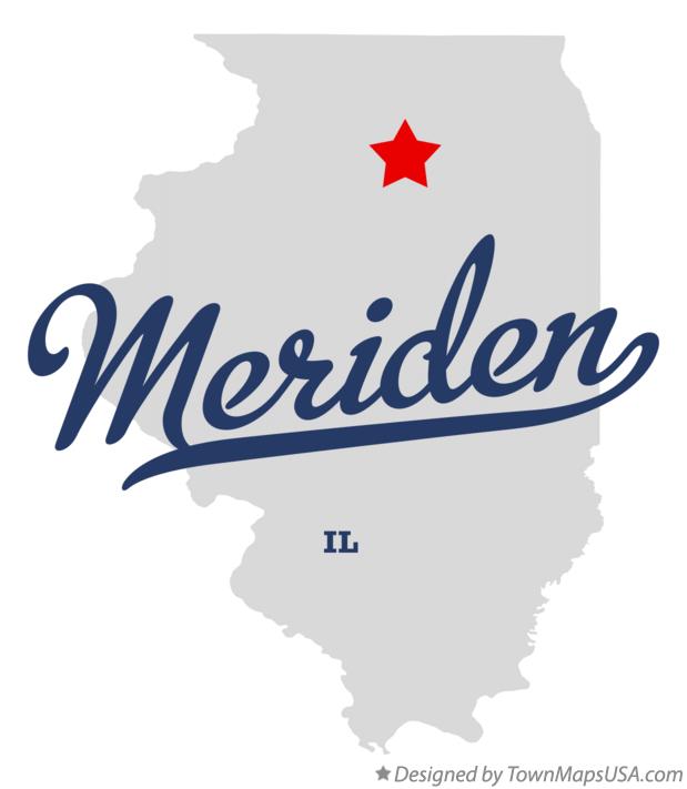 Map of Meriden Illinois IL