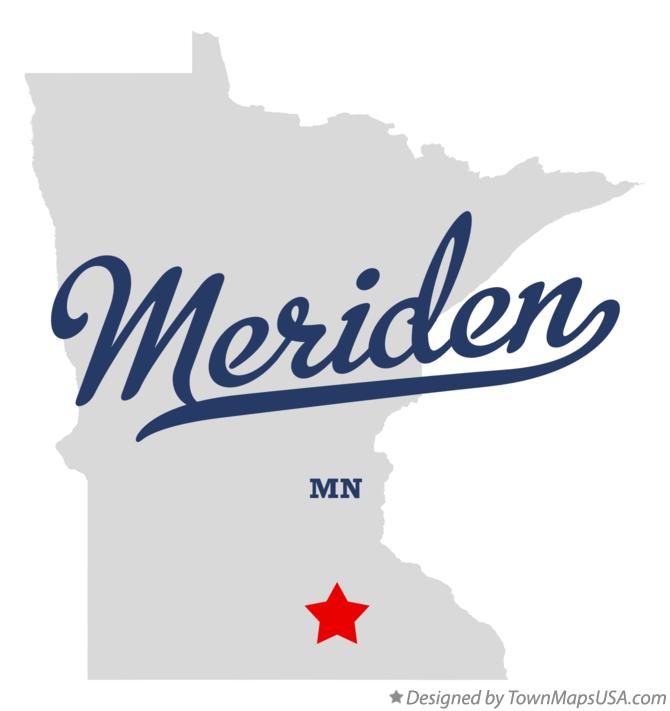 Map of Meriden Minnesota MN