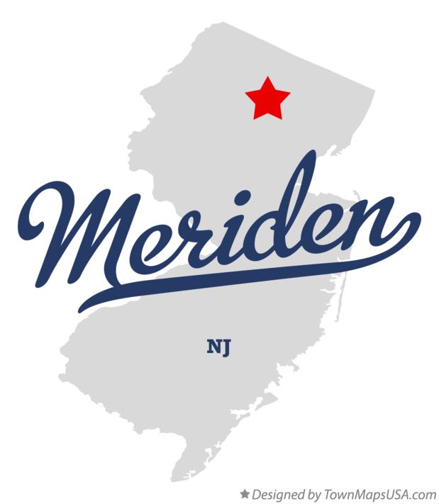 Map of Meriden New Jersey NJ