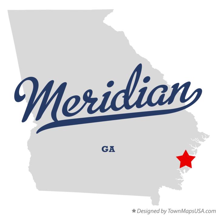 Map of Meridian Georgia GA