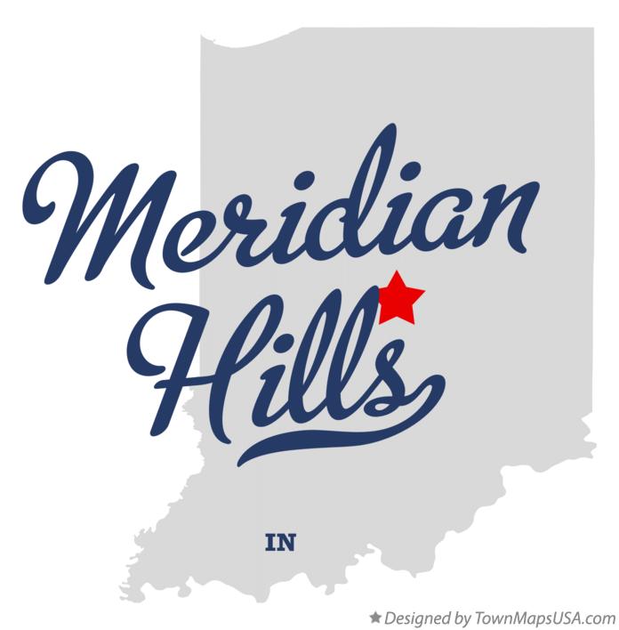 Map of Meridian Hills Indiana IN