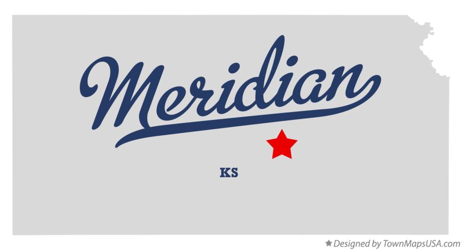 Map of Meridian Kansas KS