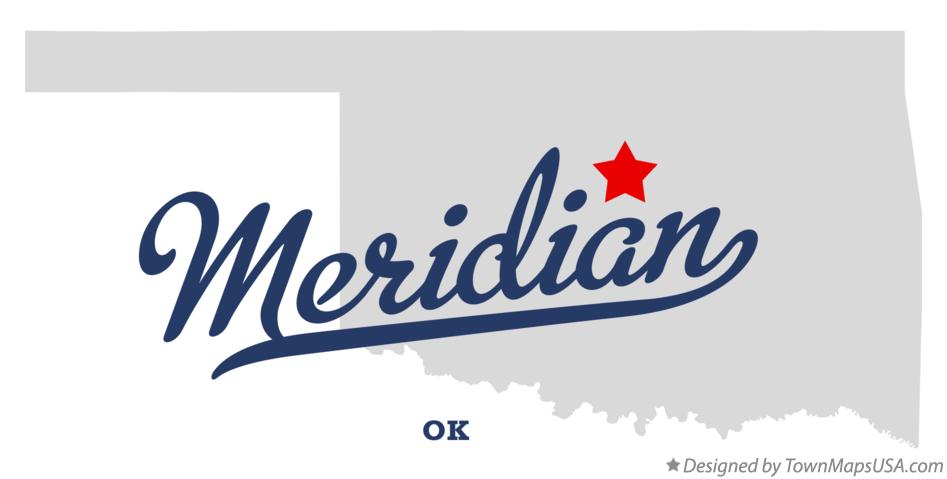 Map of Meridian Oklahoma OK