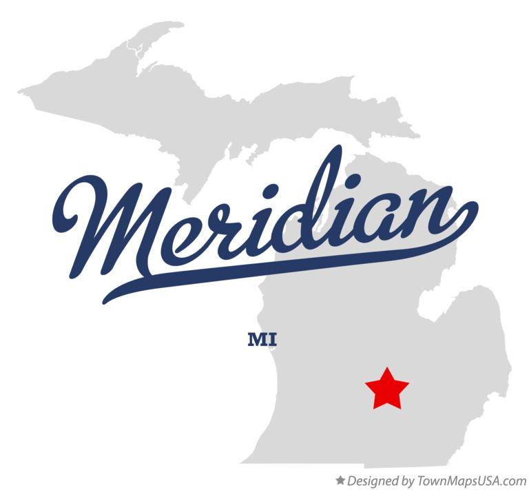 Map of Meridian Michigan MI