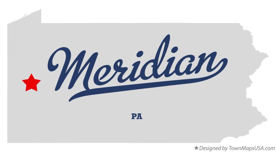 Map of Meridian Pennsylvania PA