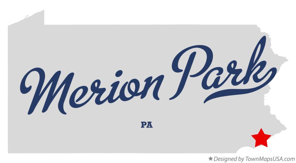 Map of Merion Park Pennsylvania PA