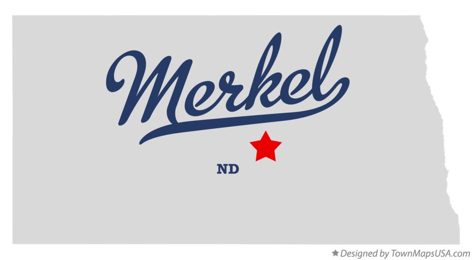 Map of Merkel North Dakota ND