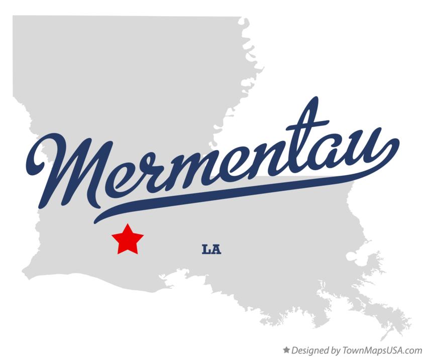Map of Mermentau Louisiana LA