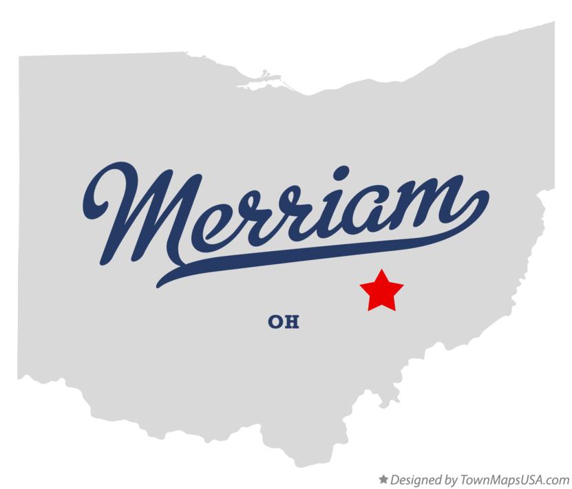 Map of Merriam Ohio OH