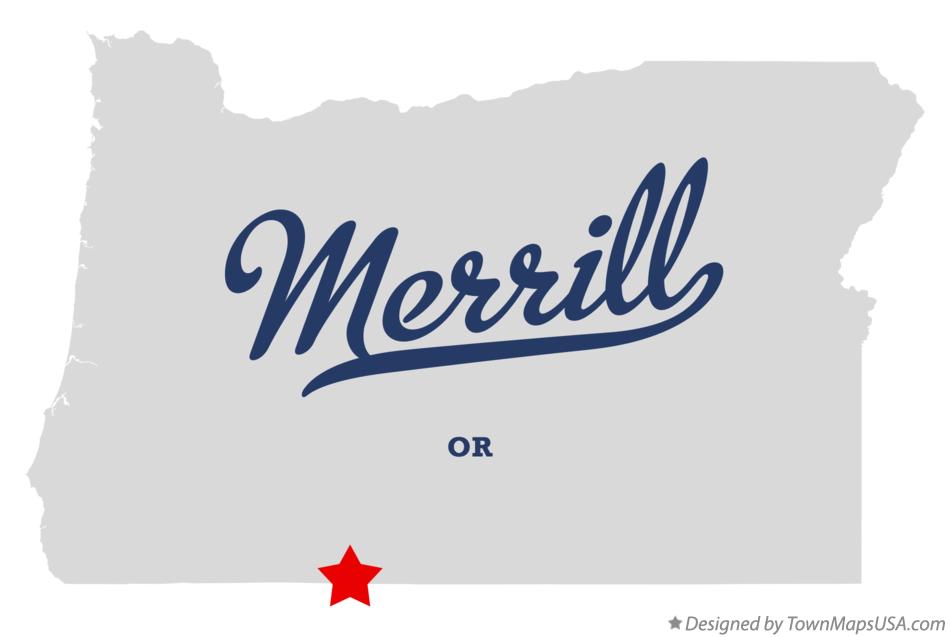 Map of Merrill Oregon OR